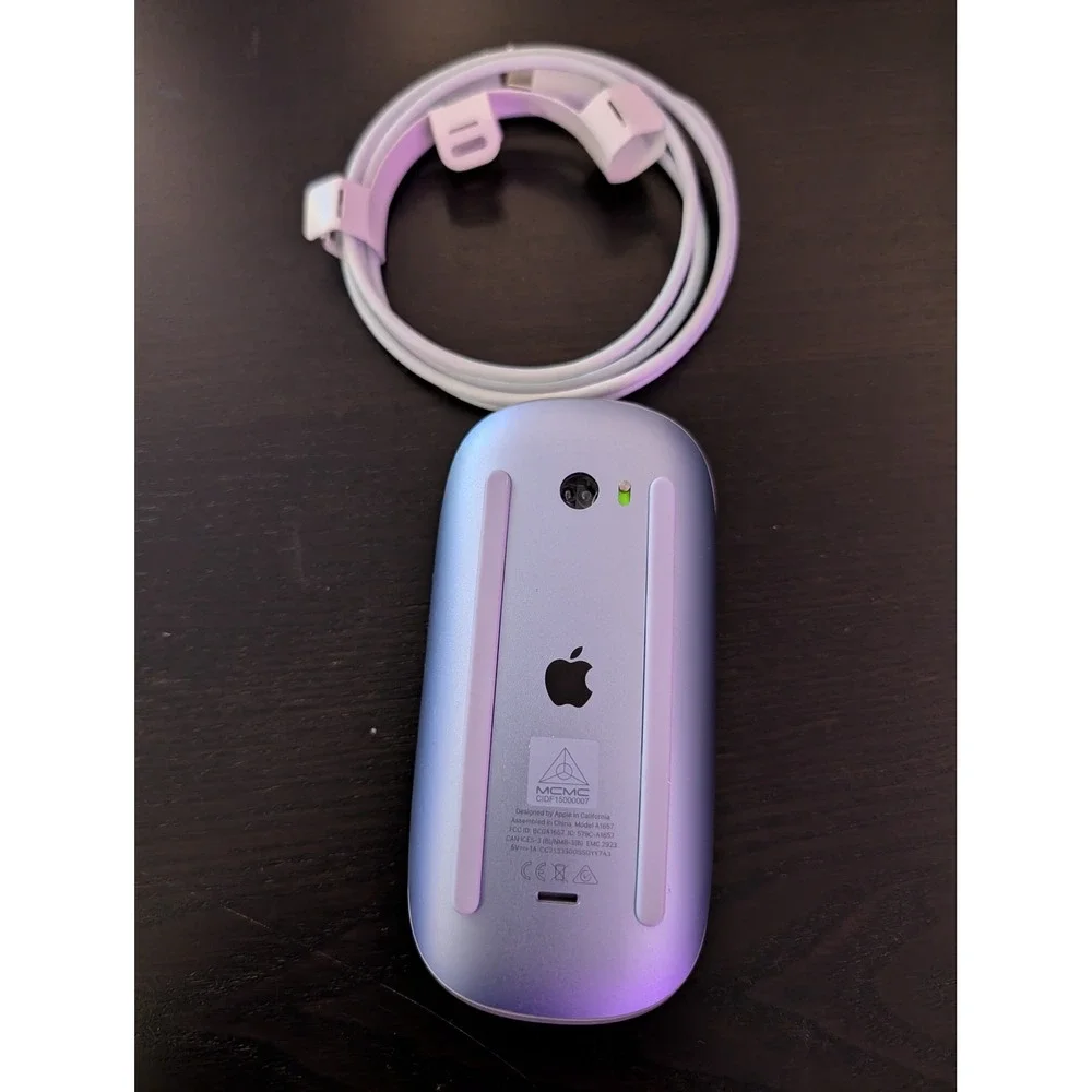 Apple Magic Mouse 2 Purple Wireless  Bluetooth A1657 with Cable Blue Violet